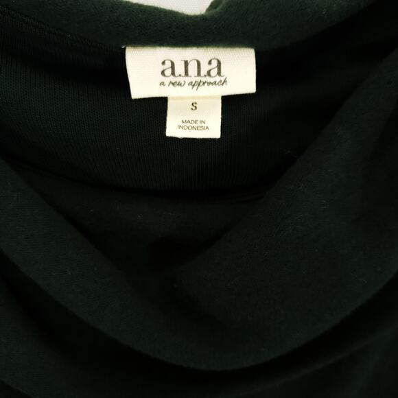 Ana Shirt Womens Small Green Long Sleeve Cowl Neck Off The Shoulder Casual Top - Picture 5 of 6